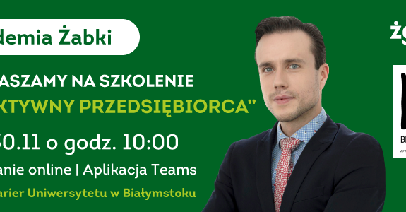 Bezpłatne szkolenie &#8222;Efektywny przedsiębiorca&#8221;